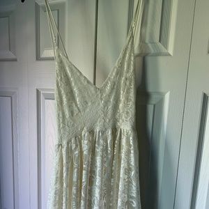 Sam Edelman White Backless Lace Romper
